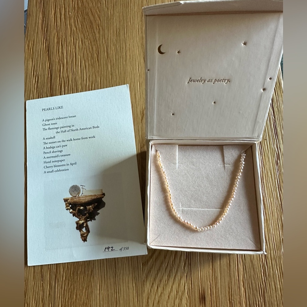 Catbird Ghost Pearl pink collar necklace LIMITED EDITION numbered